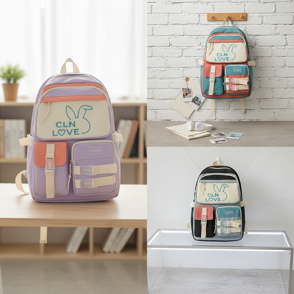 WALSON Medium 30L Kawaii Laptop Backpack – Water-Resistant 17-Inch Unisex School, College & Office Bag