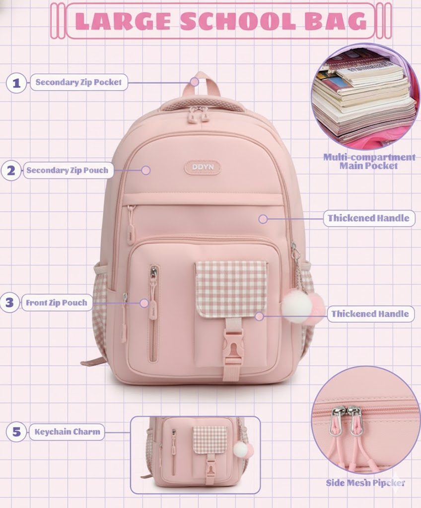 30L Large 17-Inch Laptop Backpack – School & Office